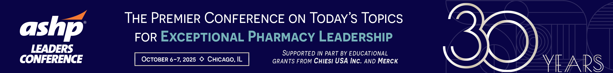 2025 Conference for Pharmacy Leaders Main banner